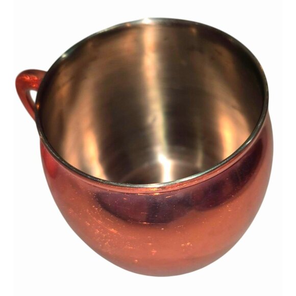 Threshold Stainless Steel Copper-Color Moscow Mule Mugs Set Of 2 12 Oz Each Hand - Picture 2 of 6